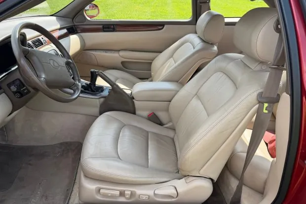 Ivory leather interior of 1992 Lexus SC300.