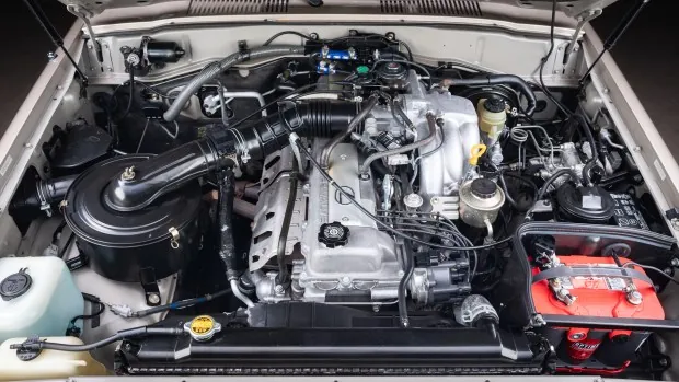 1997 Lexus LX450 engine bay view.