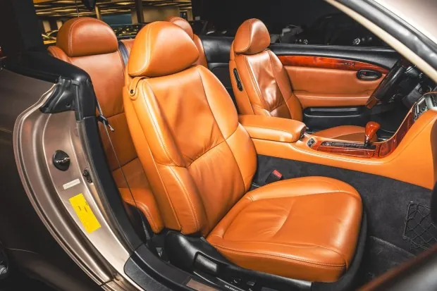 Interior of 2003 Lexus SC430 with Saddle leather seats.