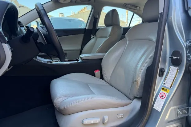 Gray leather seats in a 2007 Lexus IS 350.