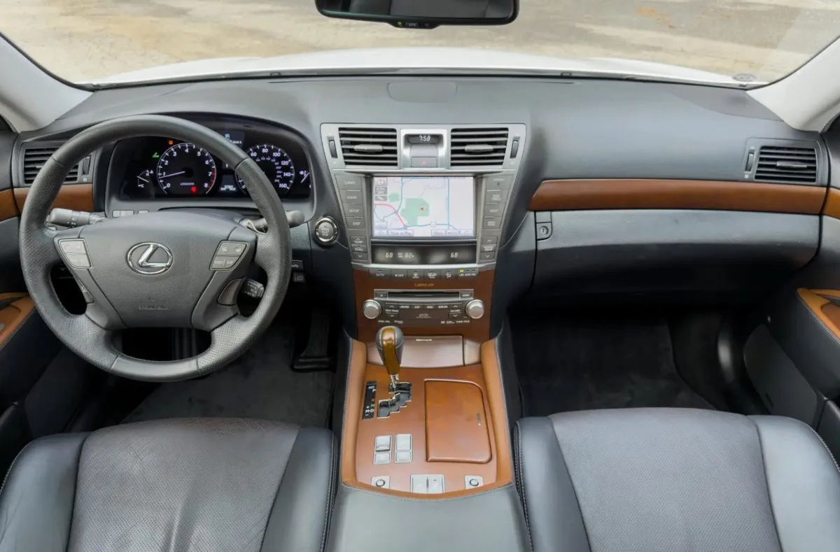 2010 Lexus LS 460 interior dashboard view.