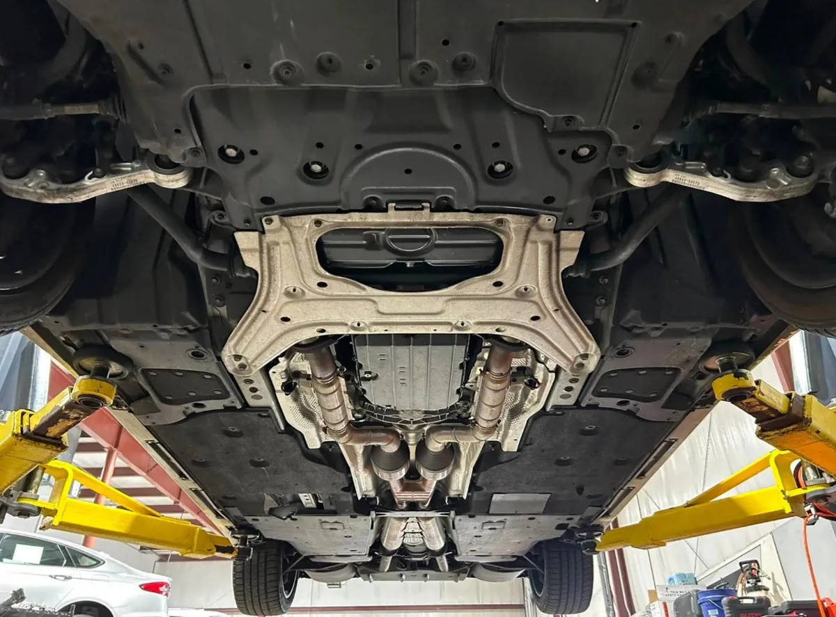Underside view of a 2010 Lexus LS 460