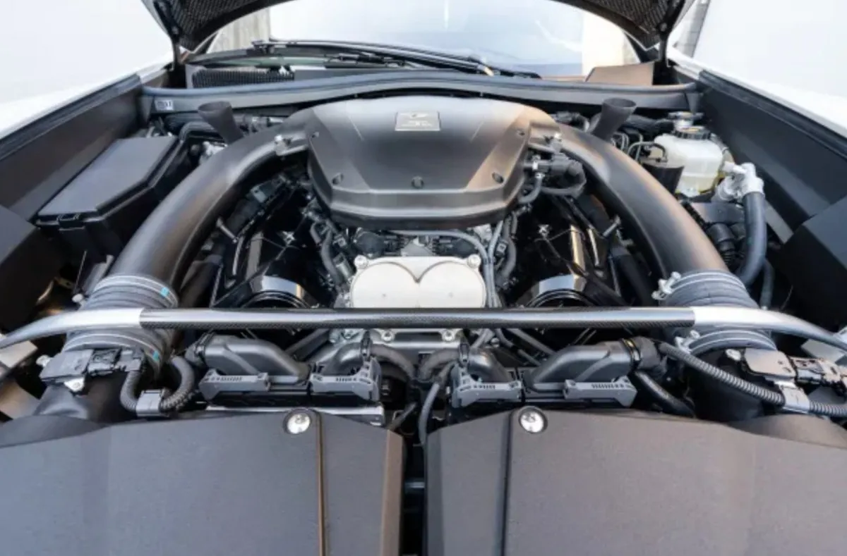 Close-up of 2012 Lexus LFA engine