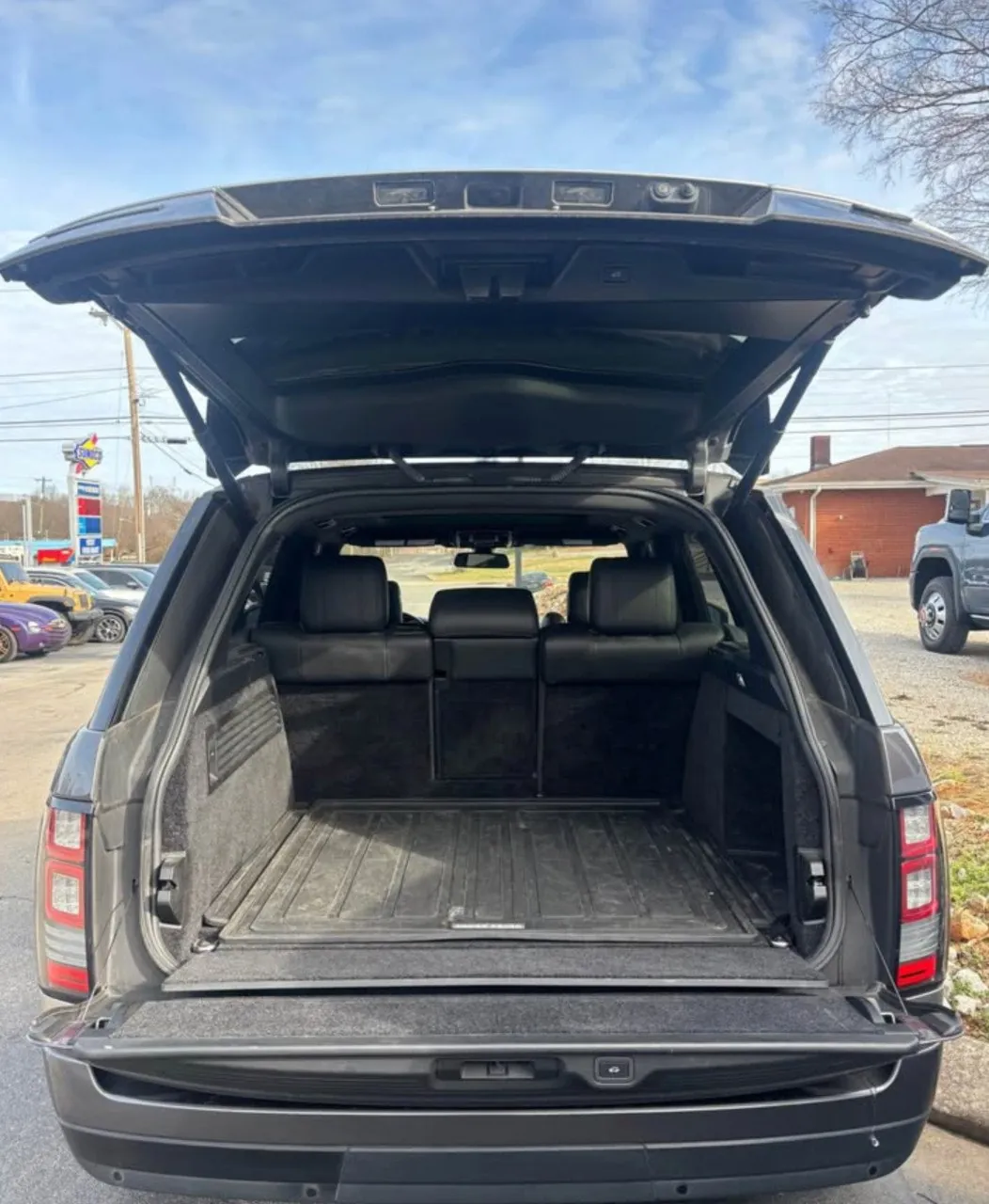 Open trunk of a black SUV