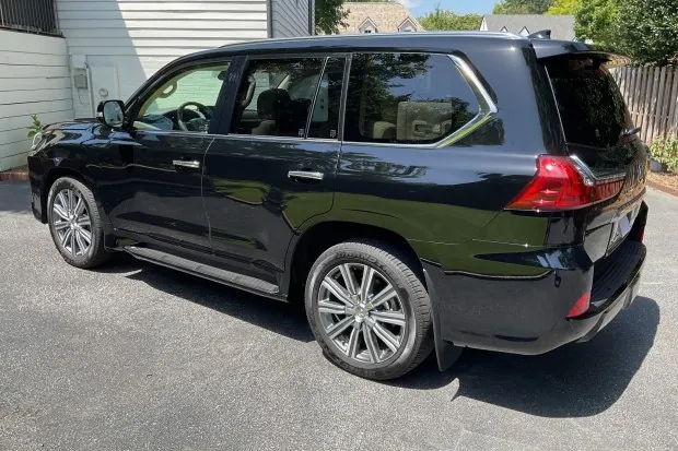 Black 2017 Lexus LX570 parked outdoors.