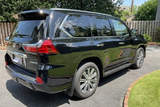 Black 2017 Lexus LX570 parked outdoors.
