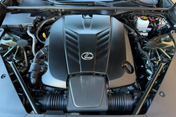 2020 Lexus LC500 engine bay view