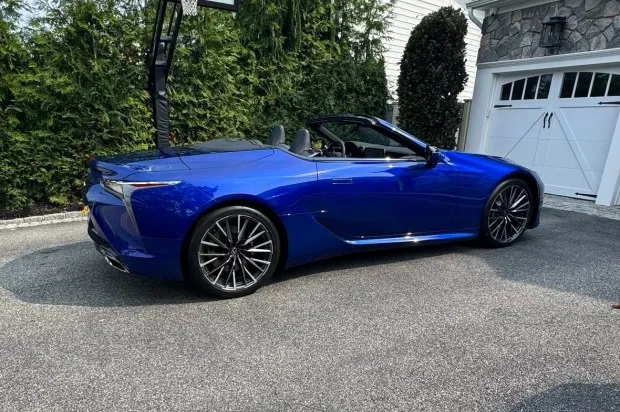2026 Lexus LC500 Convertible in Ultrasonic Blue Mica