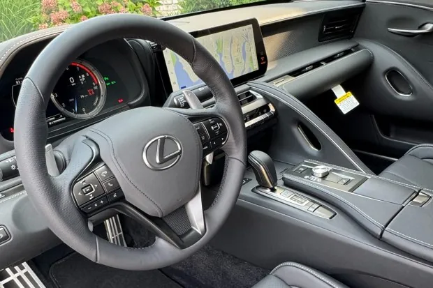 Interior of 2026 Lexus LC500 Convertible