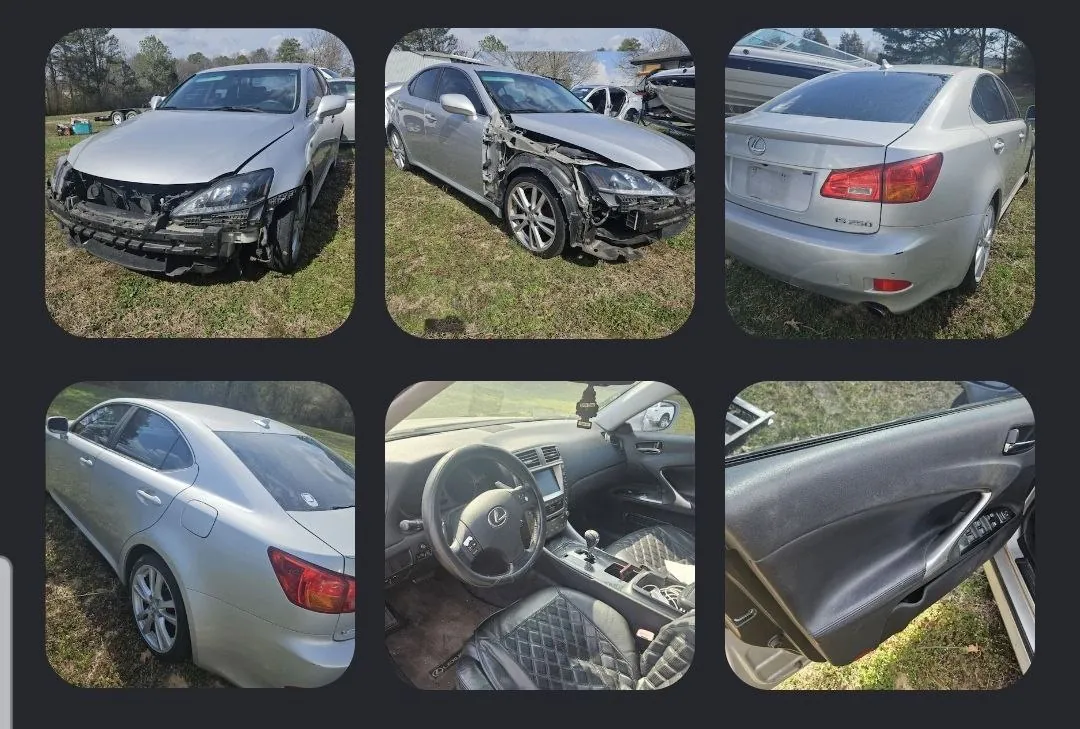 A sleek Lexus IS250 parked on a city street.