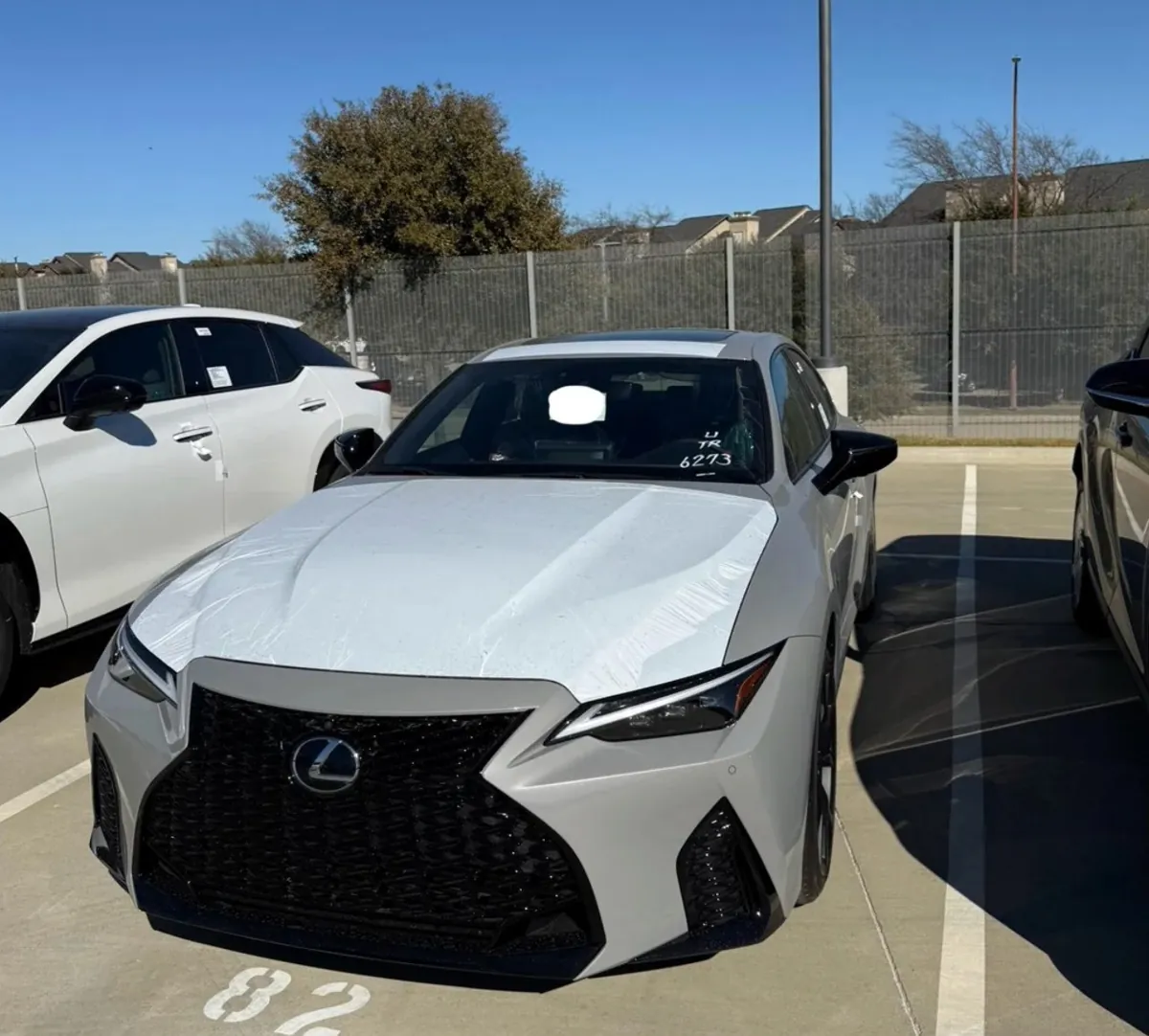 Lexus IS500 parked in a lot