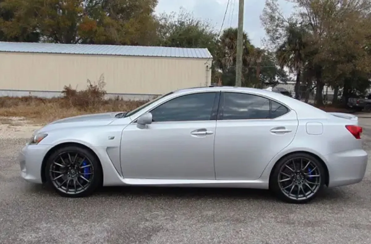 Silver Lexus ISF parked outdoors