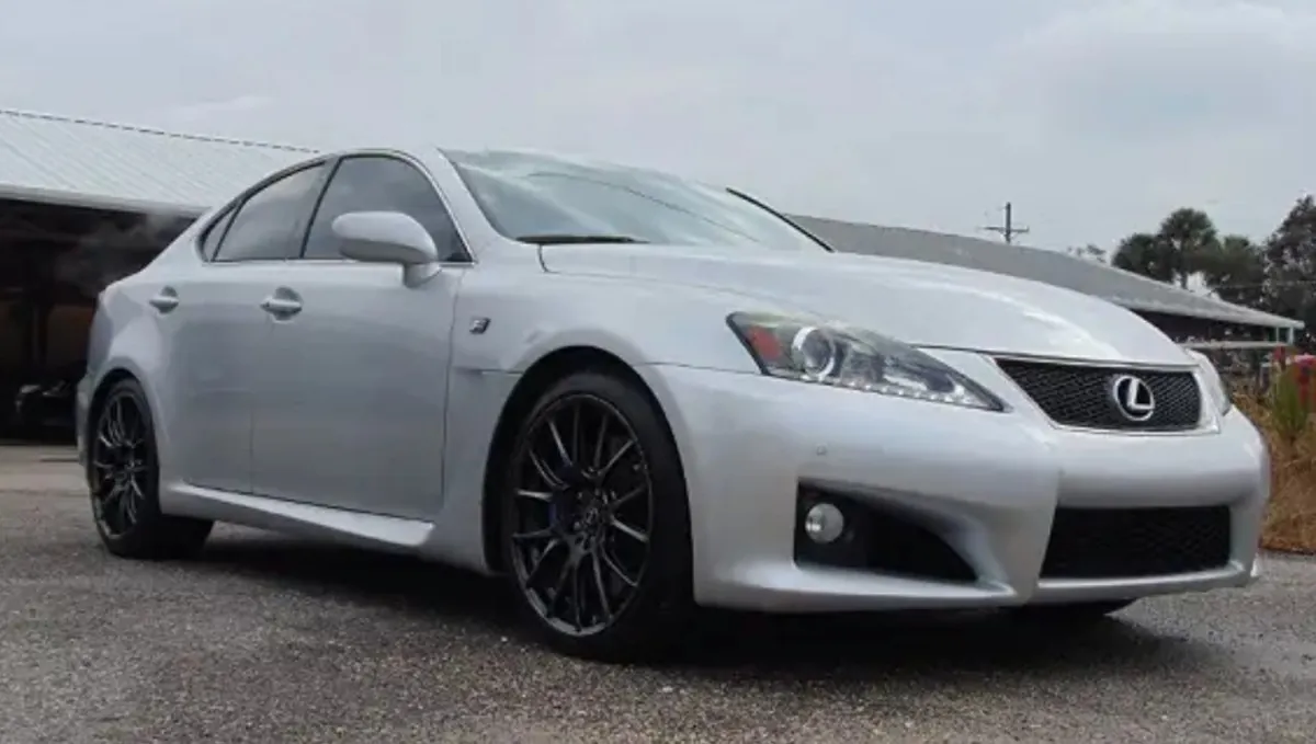 Silver Lexus ISF parked outdoors