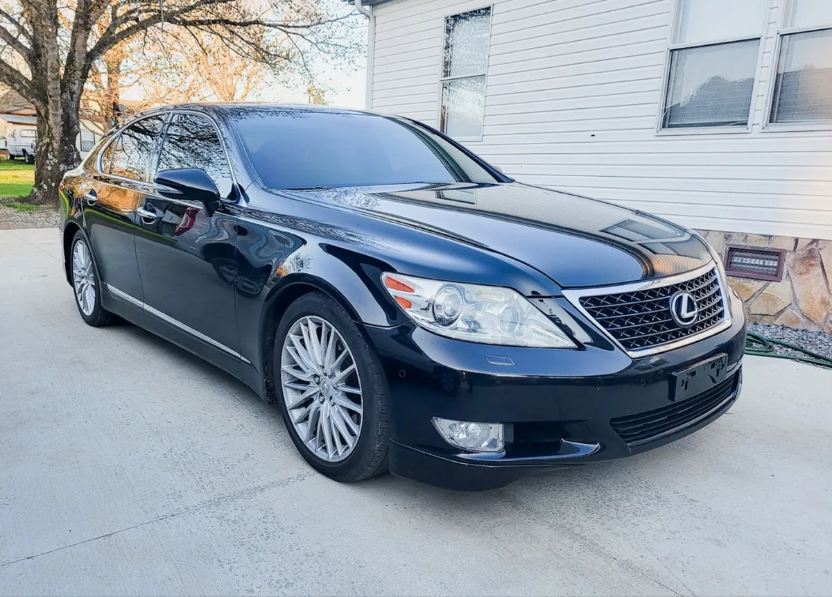 Interior view of the Lexus LS460 Sport with luxurious seating.