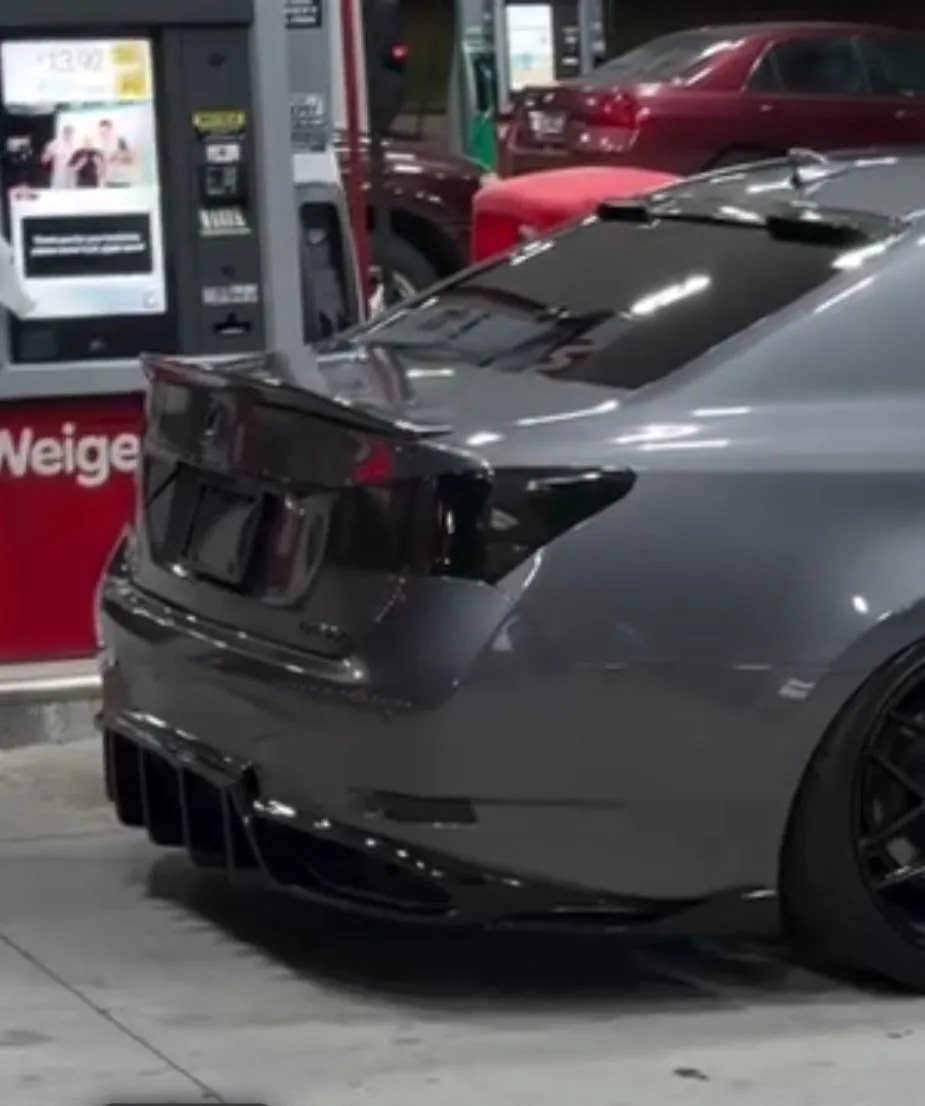 Modified Lexus GS at gas station