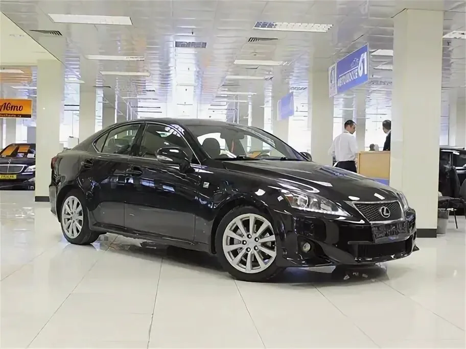 Black Lexus IS250 in showroom